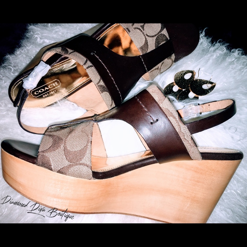 💎BRAND NEW Coach Signature Campbell Wedge
